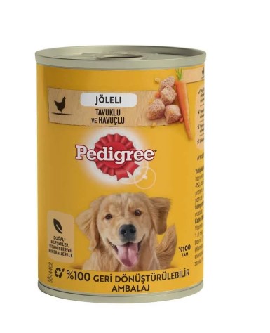 Pedigree Jöleli Tavuklu ve Havuçlu Konserve Yaş Mama 400gr