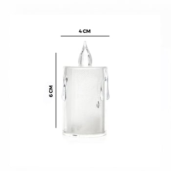 İnura Global Smokeless Candle Yakut-9458 ( Orta Boy ) ( Damlalı Akan Mum Modeli ) ( Pilli ) Led Mum