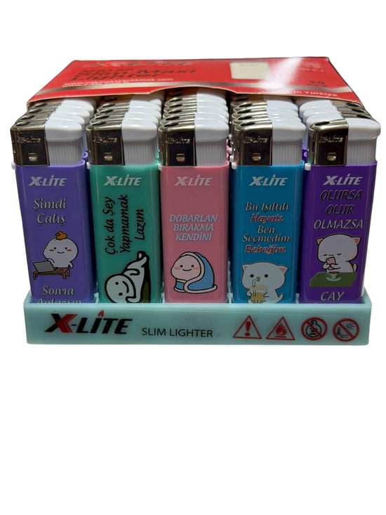 X-lite Baskılı Resimli Figürlü Çakmak *50 Pcs