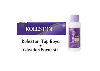 Koleston Tüp Boya 50 Ml - 8.1 Açık Küllü Kumral + 30 Vol Oksidan Peroksit