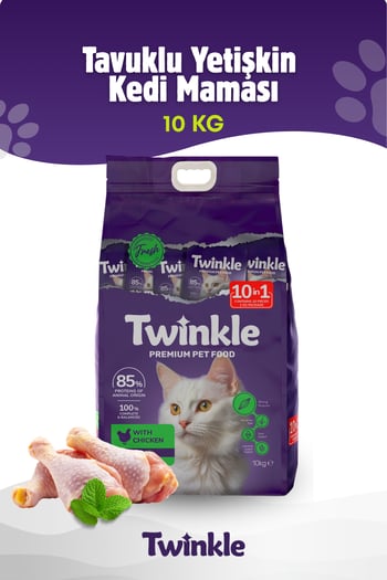 Twinkle Tavuklu Yetişkin Kedi Maması 10 Kg.