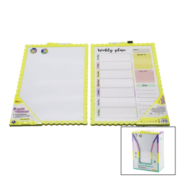 New Magnetic Whiteboard Jl-117 ( 28x39.5cm ) (büyük) Manyetik Yazı Tahtası (çift Taraflı) (renkli Çerçeve)