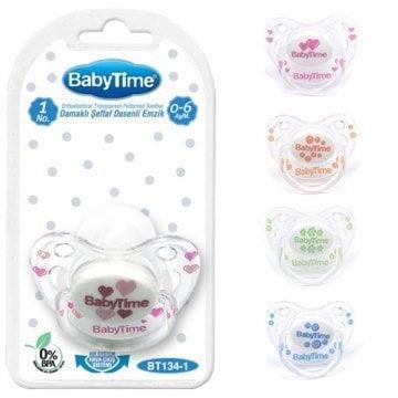 Babytime Emzik Silikon Damaklı Desenli 134