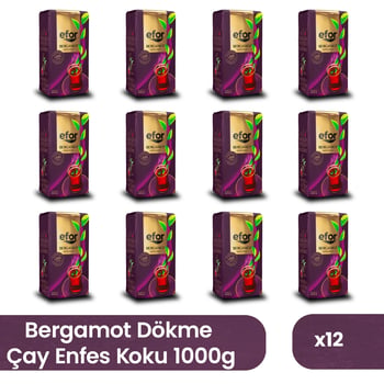 Efor Bergamot Aromalı Dökme Siyah Çay 1000 Gr – 12'li Koli