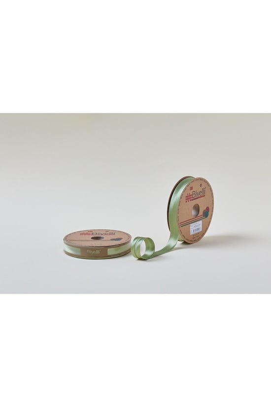 Biye Saten Katlı 017 Ceviz Yeşili 2 Cm 25 Metre %100 Polyester