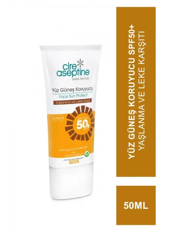 Cire Aseptine Yaşlanma Leke Karşıtı Yüz Güneş Kremi Spf50+ 50 ml
