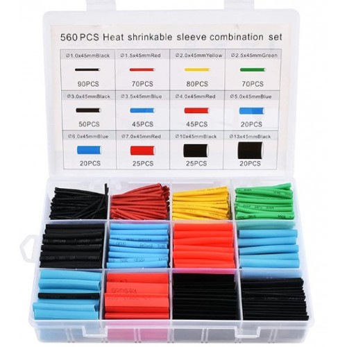 DİYARI FIRSAT 560 Parça Set Isıyla Daralan Makaron Kablo Koruyucu Kılıf