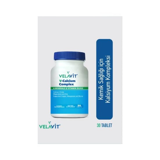 Velavit V-calcium Complex 6 Mineral & Vitamin D3/k2 30 Tablet