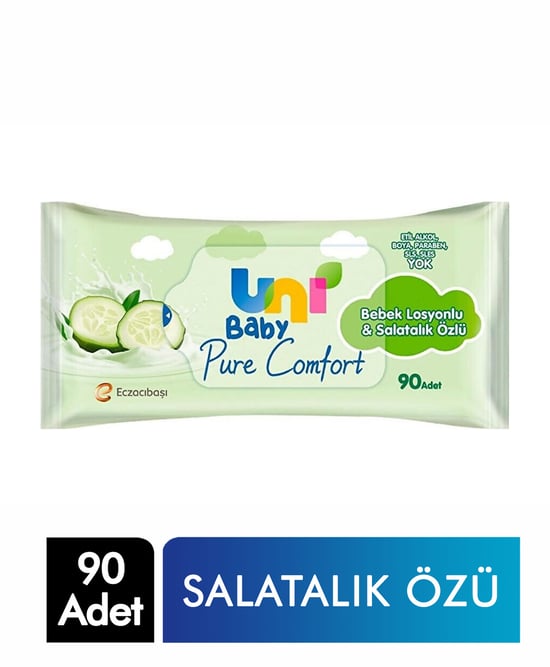 Uni Baby Islak Mendil 90'lı Losyonlu & Salatalık Özlü