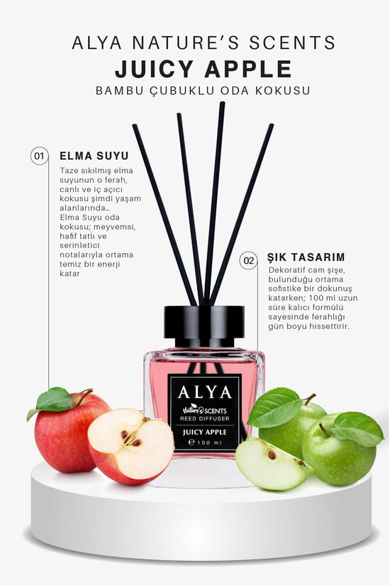 Nature's Scents Juicy Apple Bambu Çubuklu Oda Kokusu- Elma Kokusu
