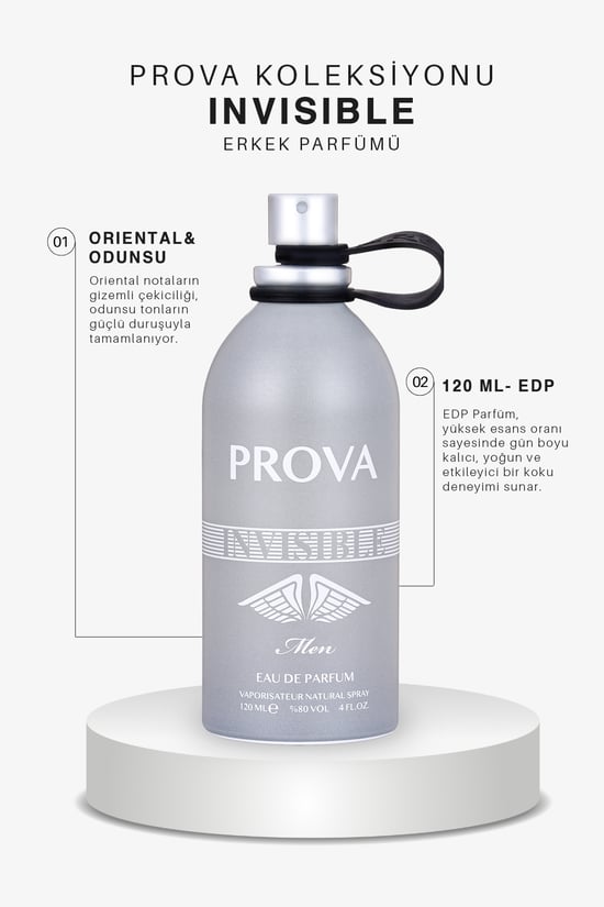 Prova İnvisible Edp Odunsu Erkek Parfüm 120 Ml