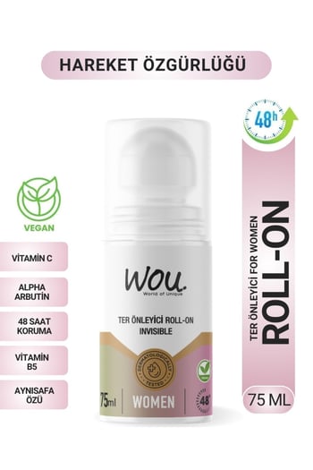Wou Ter Önleyici Leke Karşıtı Roll-On 75 ml Women
