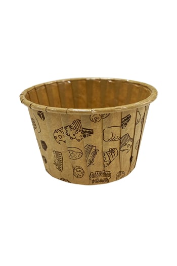 Dolphin Kağıt Muffin Kek Kapsülü Desenli Kraft 50 Adet