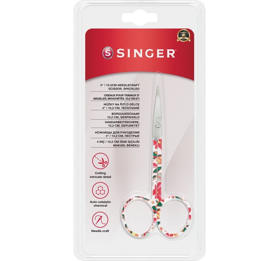 Kıvrık Uçlu Renkli Nakış Makası (4")