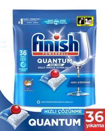Finish Quantum Hepsi Bir Arada 36 Yıkama Bulaşık Makinesi Tableti