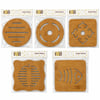 İm@-1526 ( Kare=16.4x16.4cm & Yuvarlak:16.4cm ) ( Mix Desen ) ( Bambu & Ahşap ) Nihale