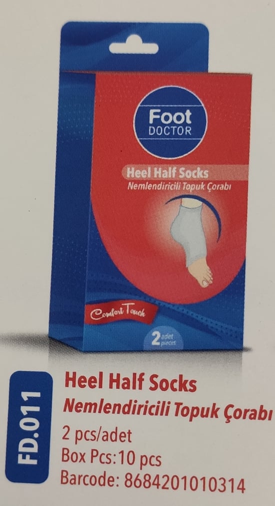 Foot Doctor Nemlendiricili Topuk Çorabı 2li 0011