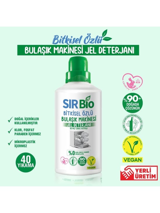 Sır Bio Bitki Özlü Bulaşık Makinası Deterjanı 1000 Ml 40 Yıkama