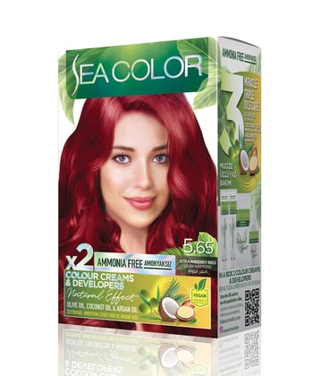 Sea Color Natural Effect Set Boya Amonyaksız 5.65 Çilek Kırmızısı