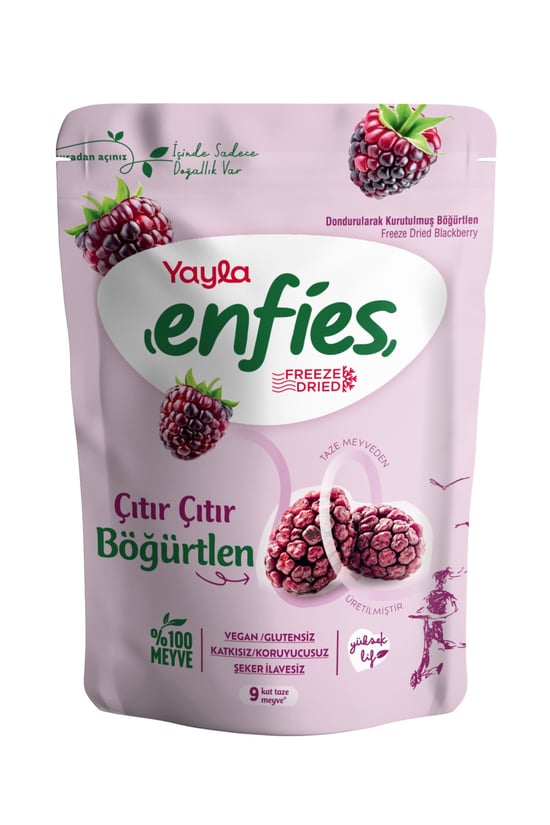 Yayla Enfies Freeze Dried Dondurularak Kurutulmuş Böğürtlen 15gr