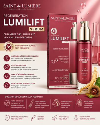 Saınt de Lumıere Lumılıft Gözenek, Siyah Nokta ve Yaşlanma Karşıtı, Dolgunlaştırıcı Serum 30 Ml