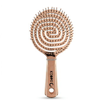 Tarak Keops Saç Fırçası 3D Oval Pearl Shine Rose Gold