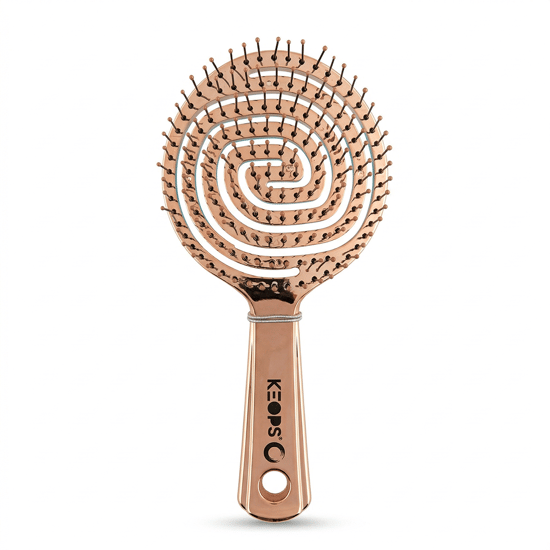 Tarak Keops Saç Fırçası 3D Oval Pearl Shine Rose Gold