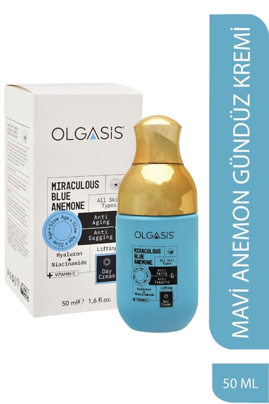 Olgasis Mavi Anemon Çiçeği Gündüz Kremi 50 ml | Yoğun Kırışıklık Karşıtı, Mucizevi Mavi Anemon