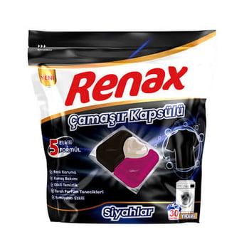 Renax Çamaşır Kapsülü Siyahlar 30'lu