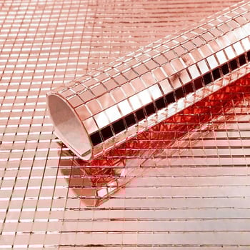 BUFFER® Kare Bronz Cam Mozaik Fayans Çıkartmaları El İşi Kare Cam Fayans Kendinden Yapışkanlı Aynalı