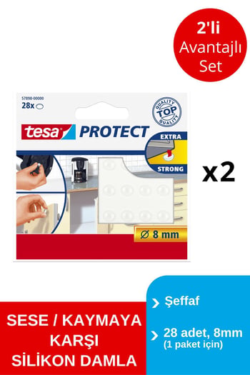Ses Önleyici Pastil Şeffaf 8mm 28adt  x 2 Paket (Toplam 56 damla)