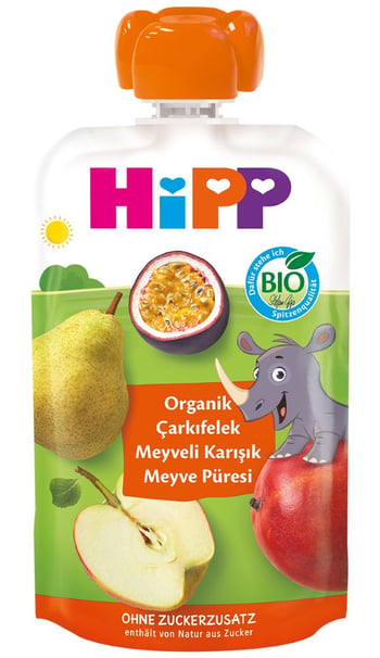 Hipp Organik Çarkıfelek Mey. Karışık Meyve Püresi 100 Gr