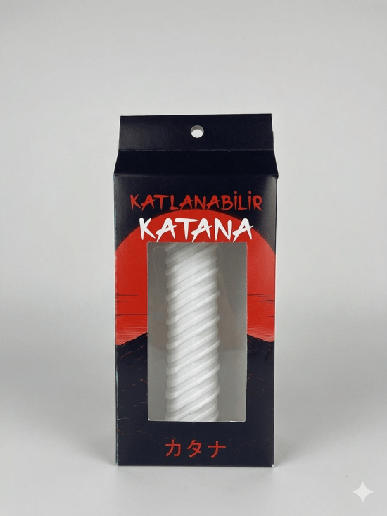 Katana 3d Plastik 77cm Beyaz Kılıç