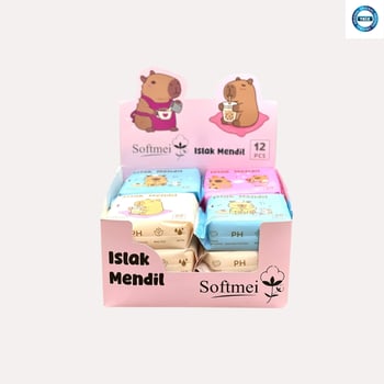 Tekli Islak Mendil Standı Capybara 12li