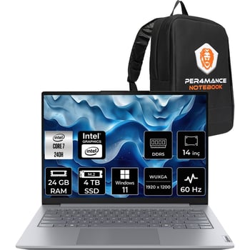 Lenovo Thinkbook 14 Gen 8 Core 7 240h Notebook 24gb Ram 4tb Ssd 14" Fhd+ Win11 Pro + Per4 Çanta 21sg