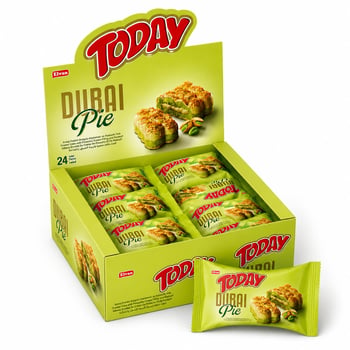 Elvan Today Dubai Pie Antep Fıstıklı Kadayıflı Kek 40 Gr 24 Adet