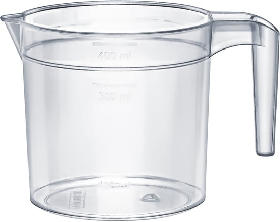 Çeri Ölçü Kabı 400ml Şeffaf-400 Ml Kulplu Şeffaf Plastik Ölçek Kabı