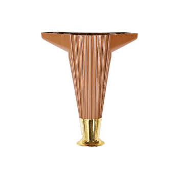 -940 ( 15cm & Kahverengi & Gold Uçlu ) Plastik Mobilya & Koltuk Ayak