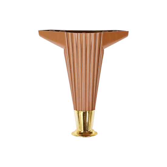 -940 ( 15cm & Kahverengi & Gold Uçlu ) Plastik Mobilya & Koltuk Ayak