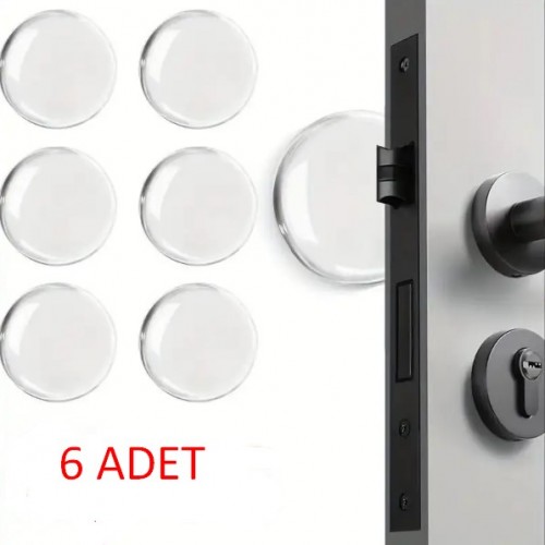 DİYARI FIRSAT Şeffaf  Silikon Mobilya ve Kapı Durdurucu Darbe Pedi 6 lı 