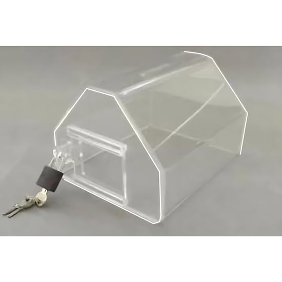Şeffaf Tipbox Bahşiş Kutusu 15x10xh11cm