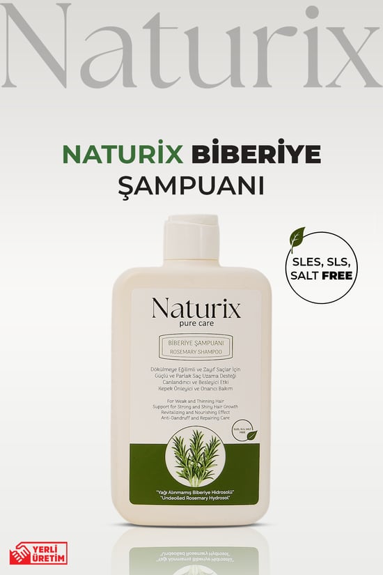 Naturix Biberiye Şampuanı Tuzsuz 450 ml