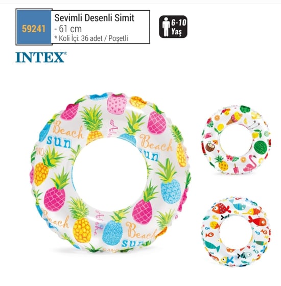 Intex 59241 Sevimli Desenli Simit 61 Cm
