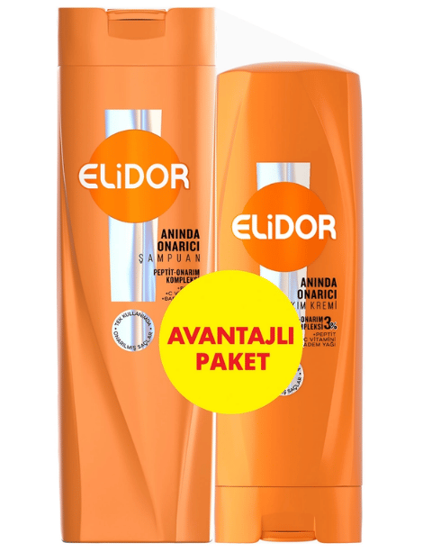 Elidor Anında Onarıcı 400 Ml Şampuan + Saç Bakım Kremi 200 Ml