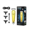 Rado Rd-3638 ( Sarı Metal Kaplama & Usb Sarjlı & T Bıçak) ( 3 Kesim Tarak & Yağ Şişe & Temizleme Fırça ) Saç Sakal Kesme & Traş Makine