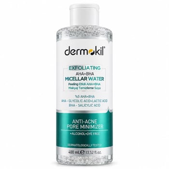Dermokil Exfoliating Aha + Bha Niacinamide Micellar Makyaj Temizleme Suyu 400 Ml