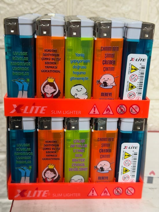X-lite Baskılı Resimli Figürlü Çakmak *50 Pcs