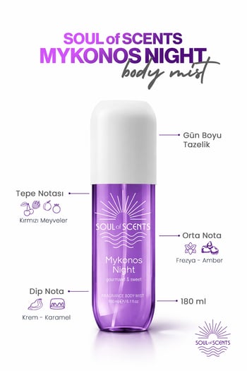 Soul Of Scents Mykonos Night Gourmand & Sweet Body Mist