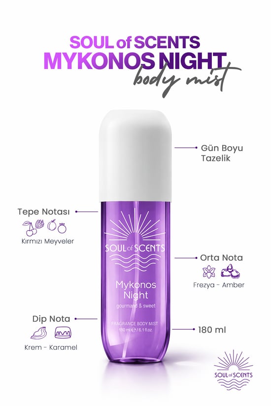 Soul Of Scents Mykonos Night Gourmand & Sweet Body Mist