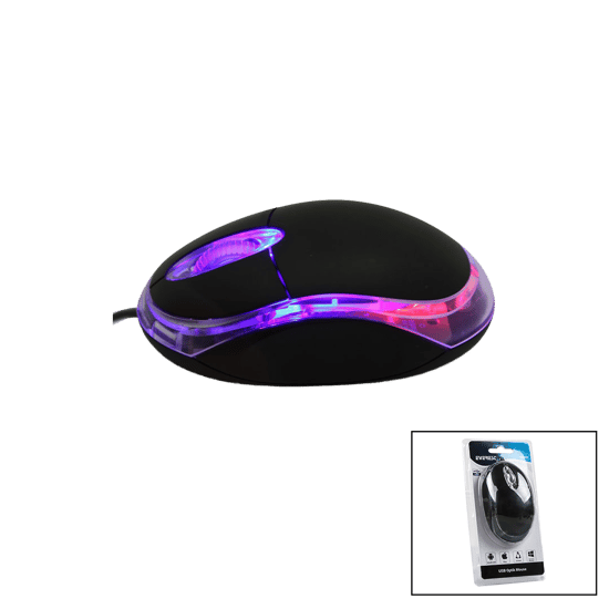 Everest Km-6809 ( Kablolu Usb & Işıklı ) Siyah Optik Mouse ( 1200 Dpi ) ( Vakumlu Ambalaj ) (110cm Kablo)